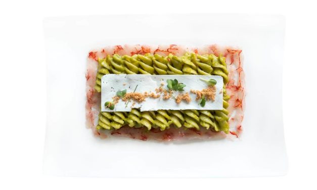 Fusilli giganti with pistachio pesto